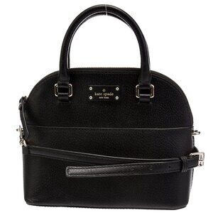 Kate Spade Grove Street Carli Top Handle Crossbody Black Pebbled Leather Bag